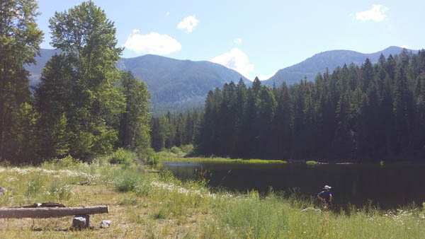Camping on the river in Montana.